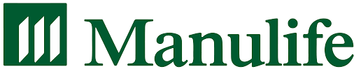 The Manulife logo featuring a solid green square on the left containing three white slanted vertical bars and the word Manulife written in a bold green serif font to the right.